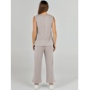 image:imageANRABESS 2 Piece Sets for Women Summer Outfits Travel Airport Vacation Clothing Tank Top Wide Leg Pants Matching Lounge SetsLight Khaki