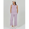 image:imageANRABESS 2 Piece Sets for Women Summer Outfits Travel Airport Vacation Clothing Tank Top Wide Leg Pants Matching Lounge SetsLight Purple