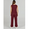 image:imageANRABESS 2 Piece Sets for Women Summer Outfits Travel Airport Vacation Clothing Tank Top Wide Leg Pants Matching Lounge SetsWine Red