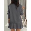 image:imageANRABESS 2 Piece Skirt Sets for Women Sweaters Set  Long Sleeve V Neck Pullover Sweaters Pleated Mini Skirt Fall Winter TrendyComfy CuteLounge Casual Travel Going OutDark Grey
