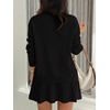 image:imageANRABESS 2 Piece Skirt Sets for Women Sweaters Set  Long Sleeve V Neck Pullover Sweaters Pleated Mini Skirt Fall Winter TrendyComfy CuteLounge Casual Travel Going OutBlack