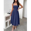 image:imageANRABESS Cocktail Dresses for Women Square Neck  A Line Sleeveless Pleated Flowy Swing Elegant Formal Wedding Guest Party Maxi Summer DressNavy Blue