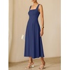image:imageANRABESS Cocktail Dresses for Women Square Neck  A Line Sleeveless Pleated Flowy Swing Elegant Formal Wedding Guest Party Maxi Summer DressNavy Blue