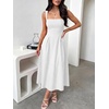 image:imageANRABESS Cocktail Dresses for Women Square Neck  A Line Sleeveless Pleated Flowy Swing Elegant Formal Wedding Guest Party Maxi Summer DressWhite
