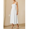 image:imageANRABESS Cocktail Dresses for Women Square Neck  A Line Sleeveless Pleated Flowy Swing Elegant Formal Wedding Guest Party Maxi Summer DressWhite