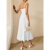 image:imageANRABESS Cocktail Dresses for Women Square Neck  A Line Sleeveless Pleated Flowy Swing Elegant Formal Wedding Guest Party Maxi Summer DressWhite