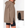 image:imageANRABESS Hoodies for Women Oversized Fall Fashion Outfits  Raglan Long Sleeve Pullover Sweatshirts Side Slit Tunic Cozy Soft Tops Casual Travel Going Out amp Workout Cute Y2K ClothesKhaki