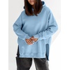 image:imageANRABESS Hoodies for Women Oversized Fall Fashion Outfits  Raglan Long Sleeve Pullover Sweatshirts Side Slit Tunic Cozy Soft Tops Casual Travel Going Out amp Workout Cute Y2K ClothesLight Blue