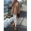 image:imageANRABESS Hoodies for Women Oversized Fall Fashion Outfits  Raglan Long Sleeve Pullover Sweatshirts Side Slit Tunic Cozy Soft Tops Casual Travel Going Out amp Workout Cute Y2K ClothesKhaki