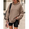 image:imageANRABESS Hoodies for Women Oversized Fall Fashion Outfits  Raglan Long Sleeve Pullover Sweatshirts Side Slit Tunic Cozy Soft Tops Casual Travel Going Out amp Workout Cute Y2K ClothesKhaki