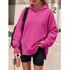 image:imageANRABESS Hoodies for Women Oversized Fall Fashion Outfits  Raglan Long Sleeve Pullover Sweatshirts Side Slit Tunic Cozy Soft Tops Casual Travel Going Out amp Workout Cute Y2K ClothesHot Pink