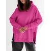image:imageANRABESS Hoodies for Women Oversized Fall Fashion Outfits  Raglan Long Sleeve Pullover Sweatshirts Side Slit Tunic Cozy Soft Tops Casual Travel Going Out amp Workout Cute Y2K ClothesHot Pink