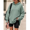 image:imageANRABESS Hoodies for Women Oversized Fall Fashion Outfits  Raglan Long Sleeve Pullover Sweatshirts Side Slit Tunic Cozy Soft Tops Casual Travel Going Out amp Workout Cute Y2K ClothesGrey Green