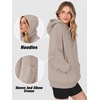 image:imageANRABESS Hoodies for Women Oversized Longline Sweatshirts  Long Sleeve Drawstring Pullover with Pockets Soft Cozy Warm Fleece Casual Y2K Teen Girls Clothes Fall Winter OutfitsLight Khaki