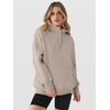 image:imageANRABESS Hoodies for Women Oversized Longline Sweatshirts  Long Sleeve Drawstring Pullover with Pockets Soft Cozy Warm Fleece Casual Y2K Teen Girls Clothes Fall Winter OutfitsLight Khaki