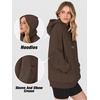 image:imageANRABESS Hoodies for Women Oversized Longline Sweatshirts  Long Sleeve Drawstring Pullover with Pockets Soft Cozy Warm Fleece Casual Y2K Teen Girls Clothes Fall Winter OutfitsCoffee
