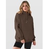 image:imageANRABESS Hoodies for Women Oversized Longline Sweatshirts  Long Sleeve Drawstring Pullover with Pockets Soft Cozy Warm Fleece Casual Y2K Teen Girls Clothes Fall Winter OutfitsCoffee