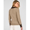image:imageANRABESS Sweaters for Women Long Sleeve V Neck Polo Shirts  Color Block 2 in 1 Knit Button Cuffs Pullover Sweater Tops Lightweight Business Casual Outfits Cozy Daily Wear Fall ClothesTan