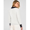 image:imageANRABESS Sweaters for Women Long Sleeve V Neck Polo Shirts  Color Block 2 in 1 Knit Button Cuffs Pullover Sweater Tops Lightweight Business Casual Outfits Cozy Daily Wear Fall ClothesWhite