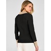 image:imageANRABESS Sweaters for Women Long Sleeve V Neck Polo Shirts  Color Block 2 in 1 Knit Button Cuffs Pullover Sweater Tops Lightweight Business Casual Outfits Cozy Daily Wear Fall ClothesBlack