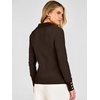 image:imageANRABESS Sweaters for Women Long Sleeve V Neck Polo Shirts  Color Block 2 in 1 Knit Button Cuffs Pullover Sweater Tops Lightweight Business Casual Outfits Cozy Daily Wear Fall ClothesBrown