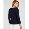 image:imageANRABESS Sweaters for Women Long Sleeve V Neck Polo Shirts  Color Block 2 in 1 Knit Button Cuffs Pullover Sweater Tops Lightweight Business Casual Outfits Cozy Daily Wear Fall ClothesNavy Blue