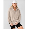 image:imageANRABESS Sweatshirts for Womens Loose Fit Quarter Zip Pullover  Soft Cozy Long Sleeve Tops School Work Rreppy Giong Out Clothes Casual Cute Relaxed Loungewear Fall Winter Fashion OutfitsBeige