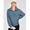 image:imageANRABESS Sweatshirts for Womens Loose Fit Quarter Zip Pullover  Soft Cozy Long Sleeve Tops School Work Rreppy Giong Out Clothes Casual Cute Relaxed Loungewear Fall Winter Fashion OutfitsGrey Blue