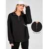 image:imageANRABESS Sweatshirts for Womens Loose Fit Quarter Zip Pullover  Soft Cozy Long Sleeve Tops School Work Rreppy Giong Out Clothes Casual Cute Relaxed Loungewear Fall Winter Fashion OutfitsBlack