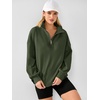 image:imageANRABESS Sweatshirts for Womens Loose Fit Quarter Zip Pullover  Soft Cozy Long Sleeve Tops School Work Rreppy Giong Out Clothes Casual Cute Relaxed Loungewear Fall Winter Fashion OutfitsArmy Green