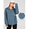 image:imageANRABESS Sweatshirts for Womens Loose Fit Quarter Zip Pullover  Soft Cozy Long Sleeve Tops School Work Rreppy Giong Out Clothes Casual Cute Relaxed Loungewear Fall Winter Fashion OutfitsGrey Blue