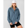 image:imageANRABESS Sweatshirts for Womens Loose Fit Quarter Zip Pullover  Soft Cozy Long Sleeve Tops School Work Rreppy Giong Out Clothes Casual Cute Relaxed Loungewear Fall Winter Fashion OutfitsGrey Blue