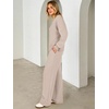 image:imageANRABESS Two Piece Lounge Sets for Women V Neck Sweatsuits  Oversized Sweatshirts Wide Leg Pants Track Suits Soft Vacation Airport Outfits Fall Winter Casual Matching Sweat setGrey Khaki