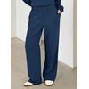 image:imageANRABESS Two Piece Lounge Sets for Women V Neck Sweatsuits  Oversized Sweatshirts Wide Leg Pants Track Suits Soft Vacation Airport Outfits Fall Winter Casual Matching Sweat setNavy Blue