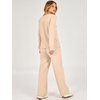 image:imageANRABESS Two Piece Sets for Women Fall Lounge Airport Outfits  Long Sleeve Top amp Wide Leg Pants2026 Fashion Winter Matching Track Suits SetComfiest SoftTravel Vacation Casual Daily WearBeige