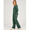 image:imageANRABESS Two Piece Sets for Women Fall Lounge Airport Outfits  Long Sleeve Top amp Wide Leg Pants2026 Fashion Winter Matching Track Suits SetComfiest SoftTravel Vacation Casual Daily WearGreen