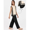 image:imageANRABESS Two Piece Sets for Women Summer Casual Knit Sweater Vest Pants Set Vacation Airport Clothes 2026 Fall OutfitsApricotblack