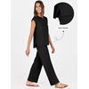 image:imageANRABESS Two Piece Sets for Women Summer Casual Knit Sweater Vest Pants Set Vacation Airport Clothes 2026 Fall OutfitsBlack