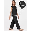 image:imageANRABESS Two Piece Sets for Women Summer Casual Knit Sweater Vest Pants Set Vacation Airport Clothes 2026 Fall OutfitsBlackwhite 02