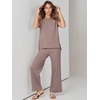 image:imageANRABESS Two Piece Sets for Women Summer Casual Knit Sweater Vest Pants Set Vacation Airport Clothes 2026 Fall OutfitsBrown