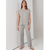 image:imageANRABESS Two Piece Sets for Women Summer Casual Knit Sweater Vest Pants Set Vacation Airport Clothes 2026 Fall OutfitsGrey