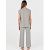 image:imageANRABESS Two Piece Sets for Women Summer Casual Knit Sweater Vest Pants Set Vacation Airport Clothes 2026 Fall OutfitsGrey