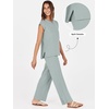 image:imageANRABESS Two Piece Sets for Women Summer Casual Knit Sweater Vest Pants Set Vacation Airport Clothes 2026 Fall OutfitsGrey Green