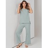 image:imageANRABESS Two Piece Sets for Women Summer Casual Knit Sweater Vest Pants Set Vacation Airport Clothes 2026 Fall OutfitsGrey Green