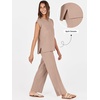 image:imageANRABESS Two Piece Sets for Women Summer Casual Knit Sweater Vest Pants Set Vacation Airport Clothes 2026 Fall OutfitsKhaki
