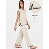 image:imageANRABESS Two Piece Sets for Women Summer Casual Knit Sweater Vest Pants Set Vacation Airport Clothes 2026 Fall OutfitsKhakiblack