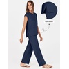 image:imageANRABESS Two Piece Sets for Women Summer Casual Knit Sweater Vest Pants Set Vacation Airport Clothes 2026 Fall OutfitsNavy Blue