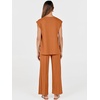 image:imageANRABESS Two Piece Sets for Women Summer Casual Knit Sweater Vest Pants Set Vacation Airport Clothes 2026 Fall OutfitsRust