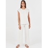 image:imageANRABESS Two Piece Sets for Women Summer Casual Knit Sweater Vest Pants Set Vacation Airport Clothes 2026 Fall OutfitsWhite