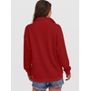 image:imageANRABESS Waffle Knit Sweatshirt for Women Henley Pullover  Lightweight Comfy Soft Long Sleeve Loose Fit Stand Collar Half Button Tops Casual Daily Wear amp Preppy Fall Spring WeatherRed